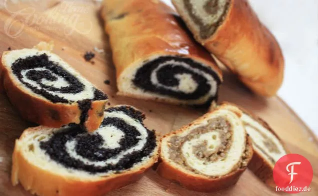 Mohn- und Walnussbrötchen