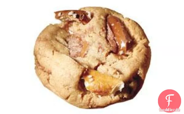 Toffee-Brezel Erdnussbutter Kekse