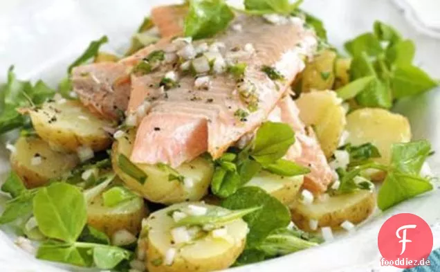 Geräucherte Forelle mit warmen Jersey Royals
