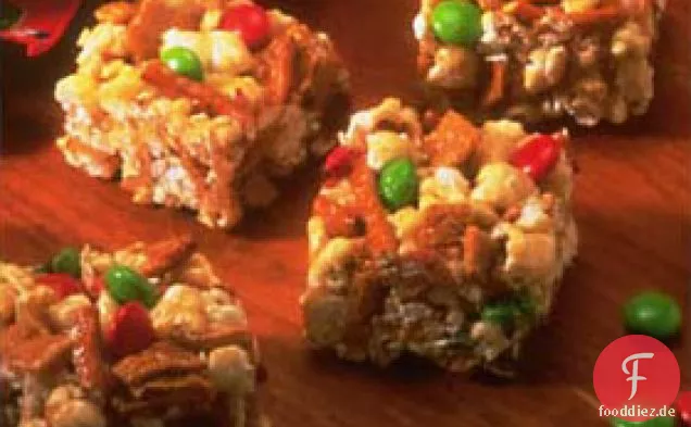 Chewy Karamell Süßigkeiten Popcorn Quadrate