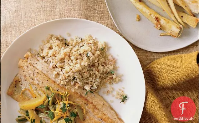 Sautierte Forelle mit Zitrus-Oliven-Relish
