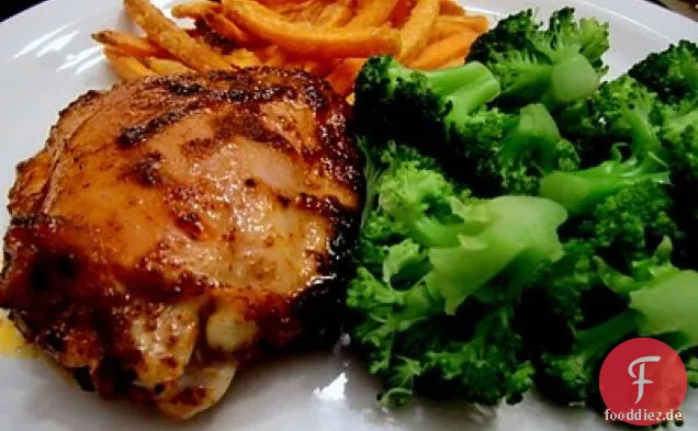 Honig glasierte würzige Hähnchenschenkel