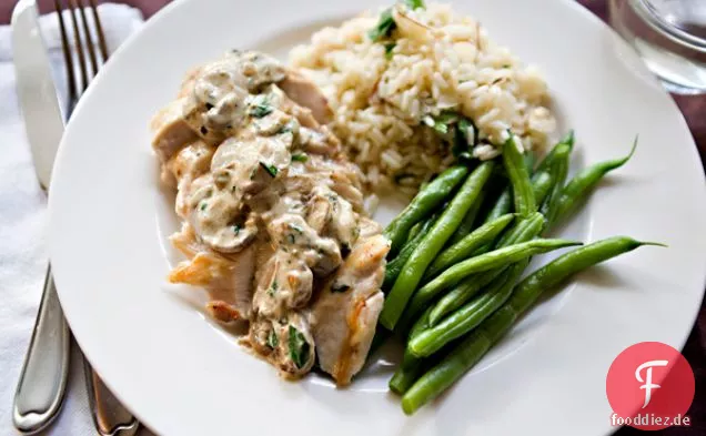 Hühnchen mit Boursin-Pilzsauce
