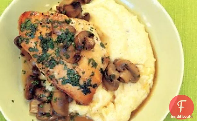 Geschmortes Huhn mit Pilzen