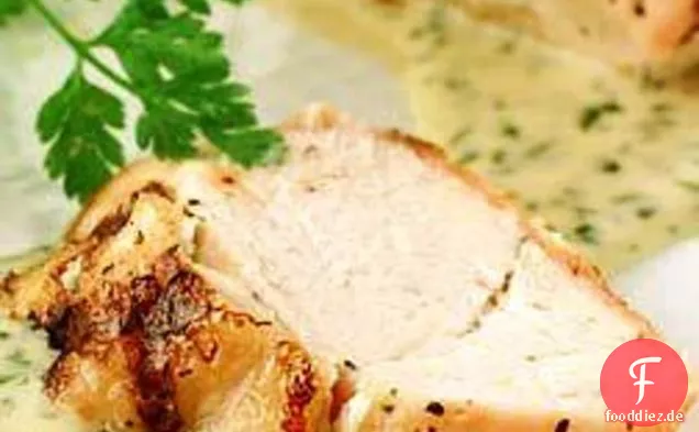 Hähnchen mit Chardonnay und frischen Kräutern