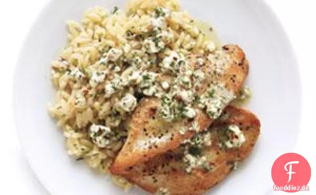 Huhn mit Ziegenkäse-Vinaigrette