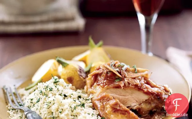 Huhn in Rotweinessig