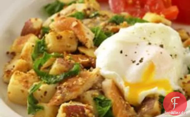 Geräucherte Forelle Hash Mit Senf Greens