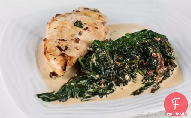 Chipotle Chicken mit cremigem Spinat