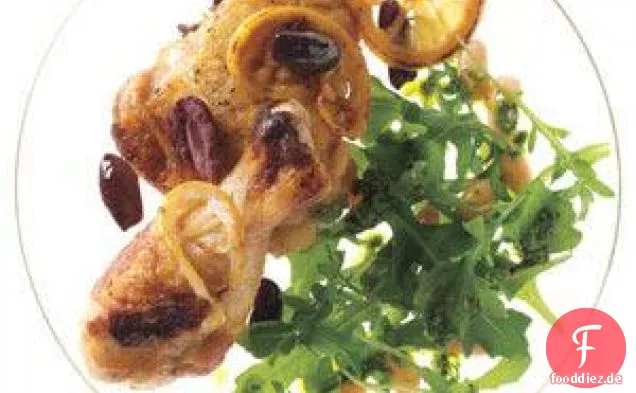 Huhn mit Zitronen und Oliven