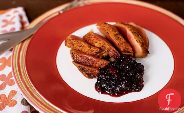 Gebratene Entenbrust mit Portfrucht-Chutney