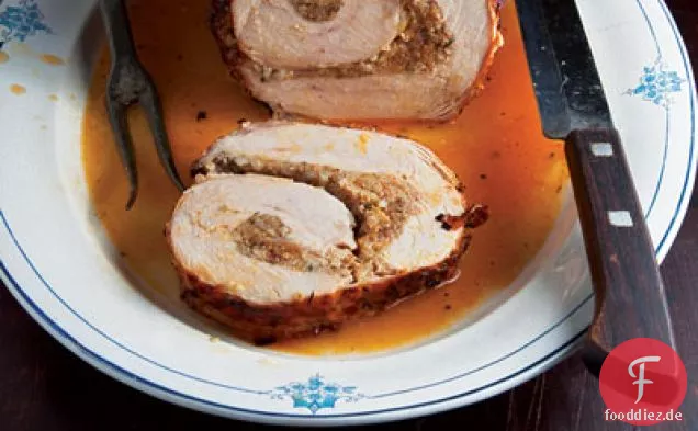 Boudin-gefüllte Putenbrust