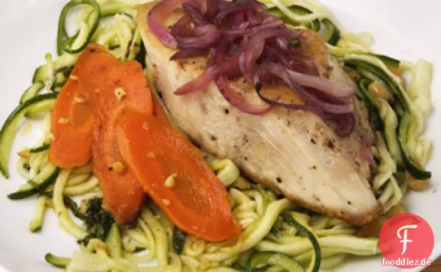 Sizilianischer süß-saurer gebratener Thunfisch