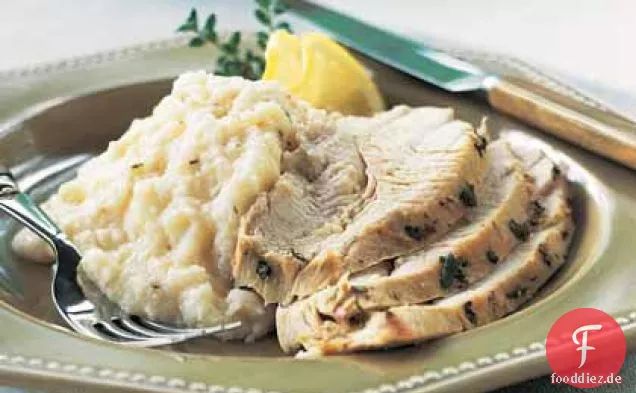 Kräutergebratener Truthahn mit Käsekörnern