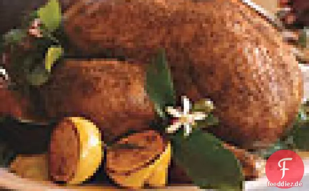 Gewürzgeriebener Truthahn mit Cognac-Soße