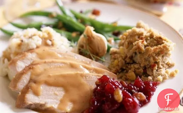 Gebratener Truthahn mit Apfelwein-Glasur