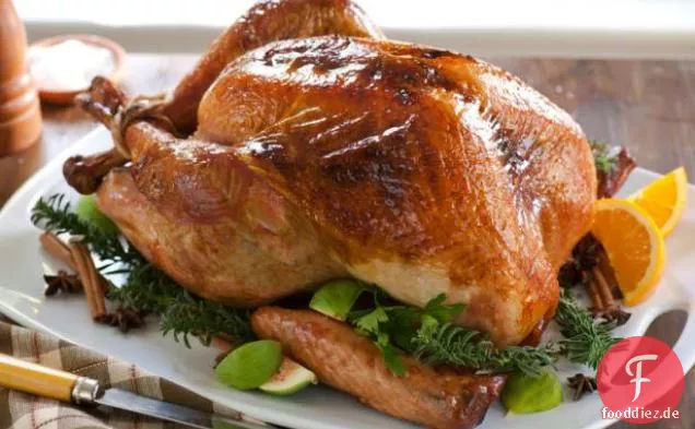 Gewürzt und Super-saftig gebratener Truthahn