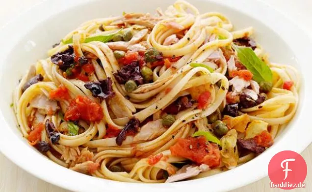 Linguine mit Thunfisch Puttanesca