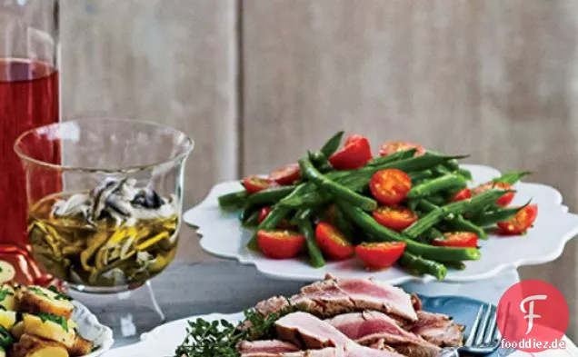 Gegrillte Niçoise Thunfischsteaks