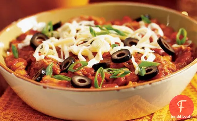 Putenschenkel und Hominy Chili