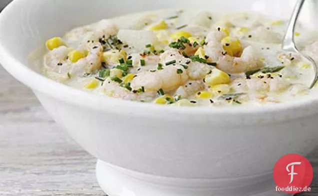 Mais, Schnittlauch & Garnelen Chowder