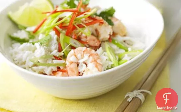 Kokos Garnelen & Reissalat