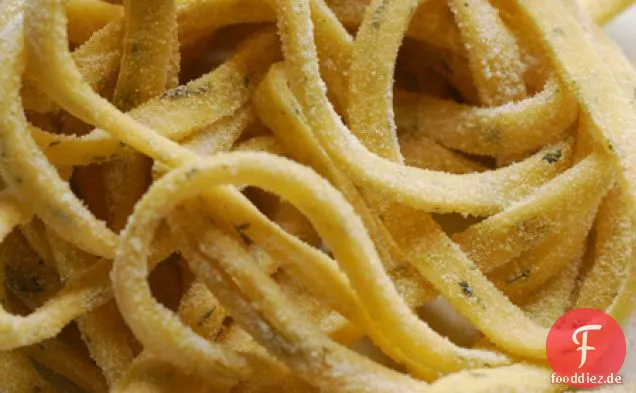 Petersilienlinguine mit Garnelen