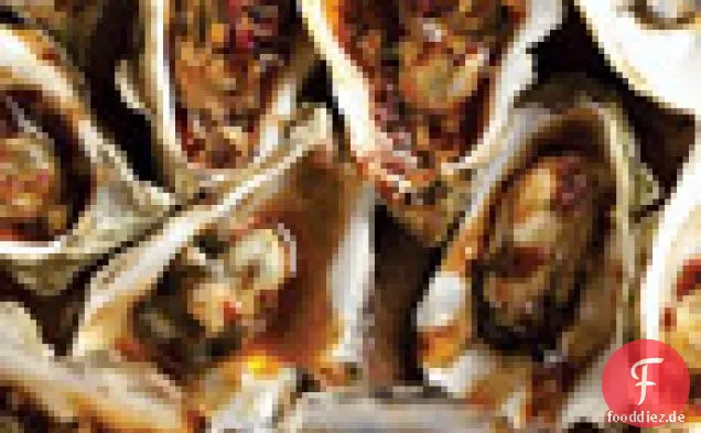 Austern vom Holzgrill in Chipotle-Vinaigrette