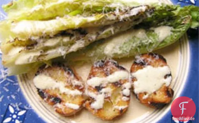 Abendessen heute Abend: Gegrillter Caesar-Salat