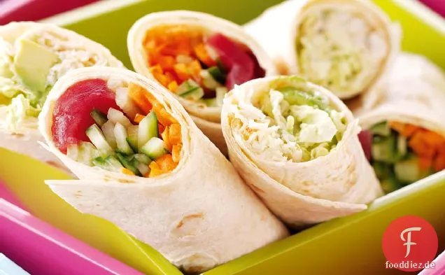 Thunfisch-Krabben-Avocado-Wraps