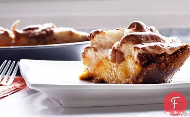 Cremige Ananaskuchen mit braunem Zucker Baiser