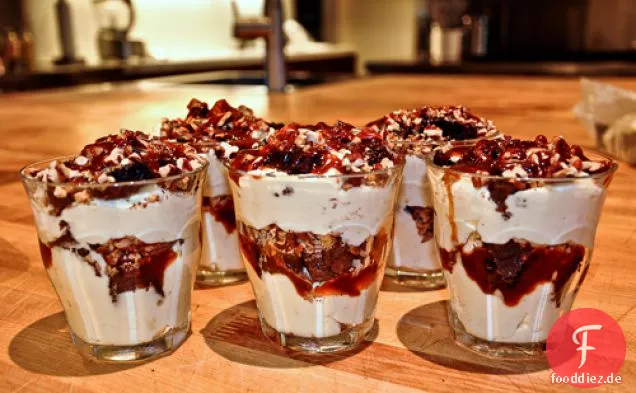 Brownie-brauner Zucker Parfait
