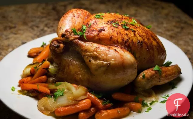 Gebratenes Huhn mit Zitronenbutter Rezept