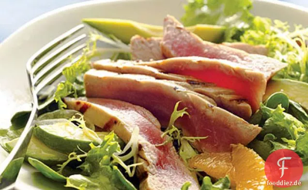 Gegrillter Thunfisch Zitrus Salat
