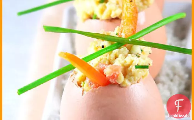 Rührei mit geräuchertem Lachs