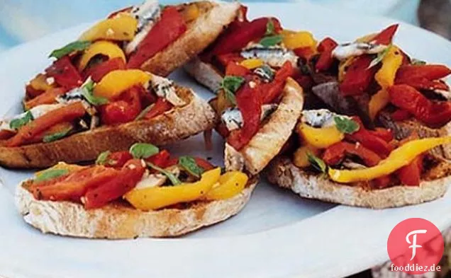 Paprika & Kapernbruschetta