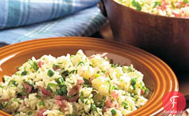 Reis & Eier mit Erbsen & Kräutern