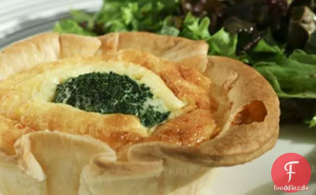 Brokkoli und Cheddar Quiche