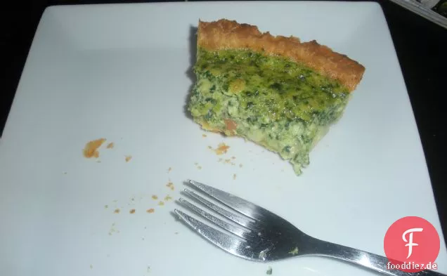 Quiche mit grünen Eiern und Schinken