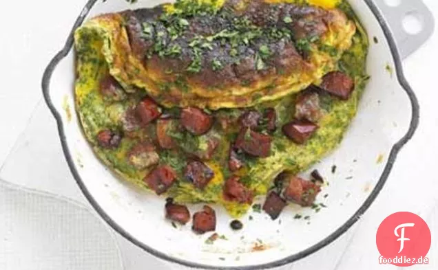Omelett mit Chorizo & Petersilie