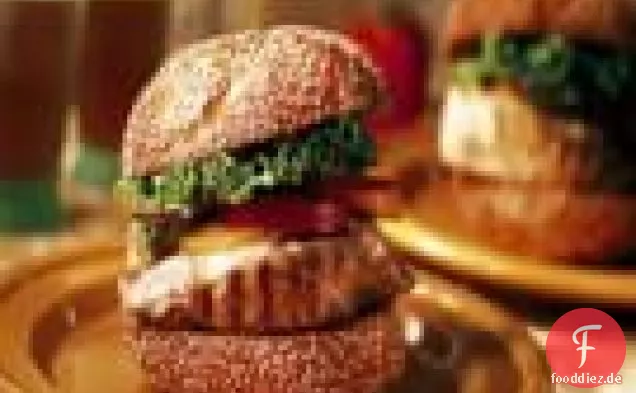 Thunfisch-Burger Mit Ingwer-Senf-Mayonnaise