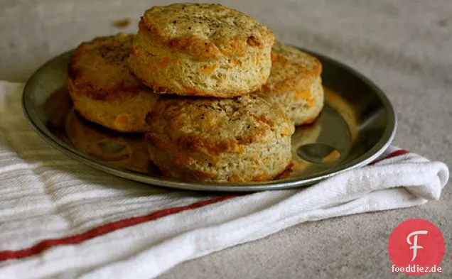 Cheddar Schwarzer Pfeffer Kekse