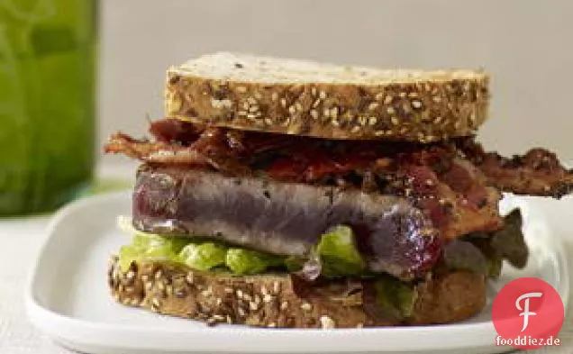 Bltt (Speck, Salat, Tomatenmarmelade und Thunfischsteak) Sandwiches