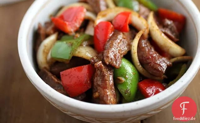 Steak mit schwarzem Pfeffer