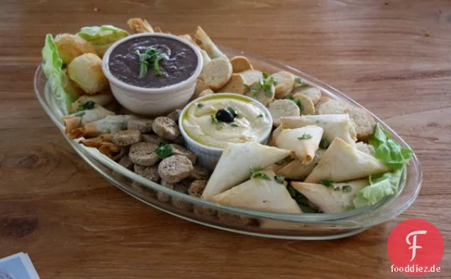 Zwei Pfeffer Olivenöl Cracker