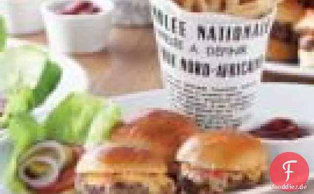 Mini-Burger mit Pimento-Käse