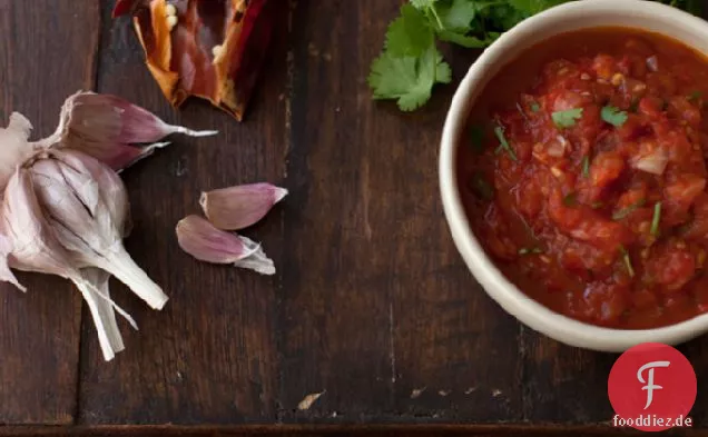 Vierte Juli gebratene Tomaten Salsa Rezept