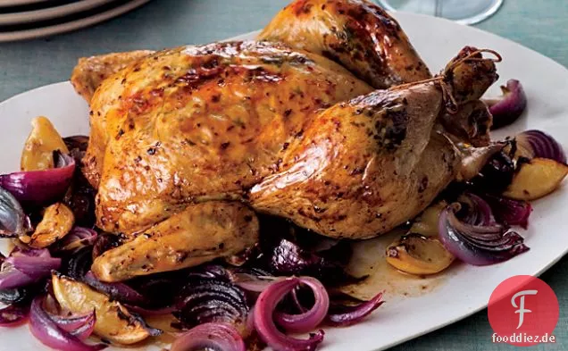 Aleppo-Pfeffer-Minze-gebratenes Huhn