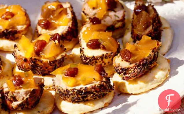 Kräuter-Schweinefilet mit Parmesan-Pfeffer-Toast