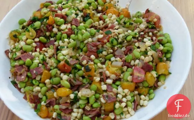 Mais und Edamame Succotash